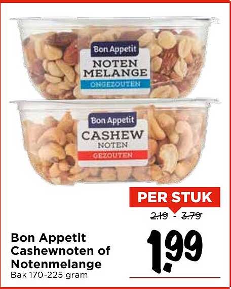 Bon Appetit Cashewnoten of Notenmelange