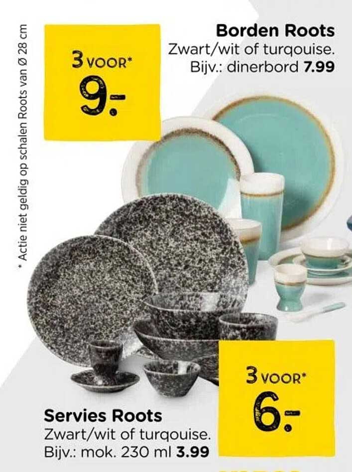 Borden Roots en Servies Roots