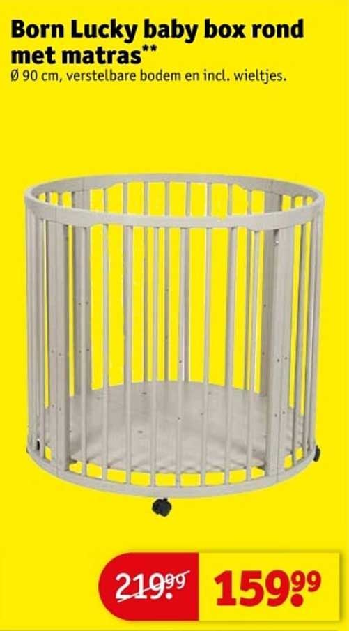Born Lucky baby box rond met matras