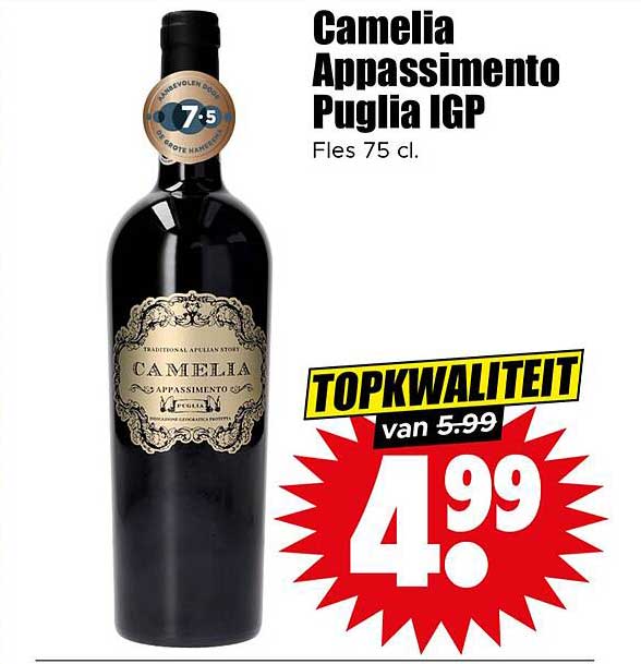 Camelia Appassimento Puglia IGP Fles 75 cl.
