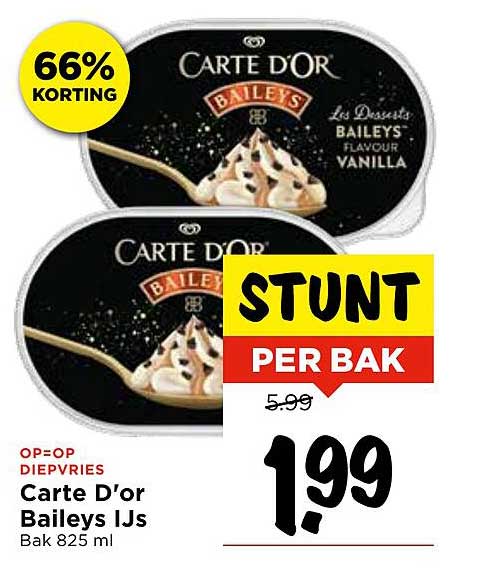 Carte D'or Baileys IJs Bak 825 ml