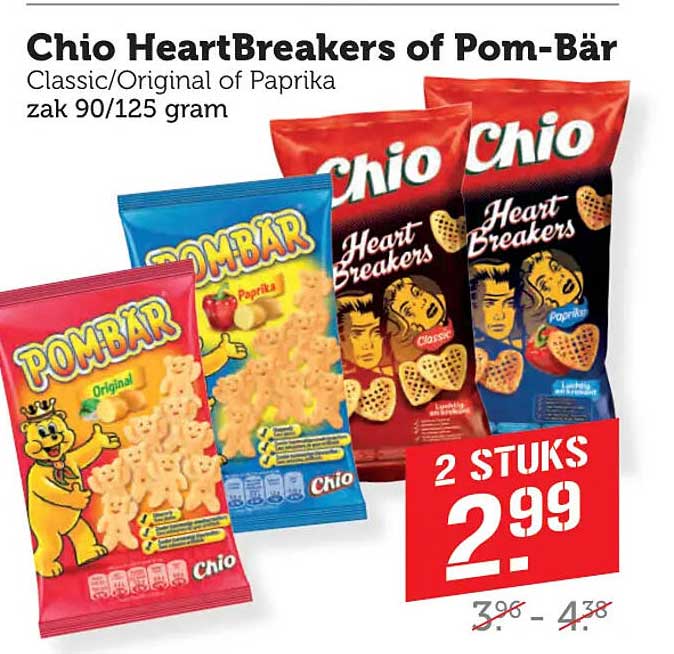 Chio HeartBreakers of Pom-Bär zak 90/125 gram