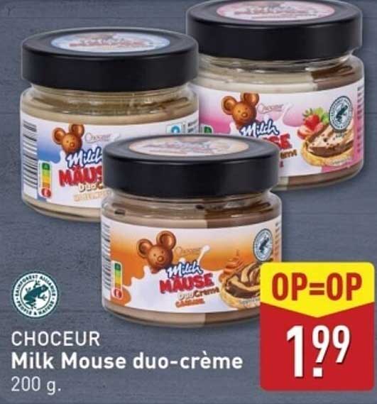 CHOCEUR Milk Mouse duo-crème 200 g