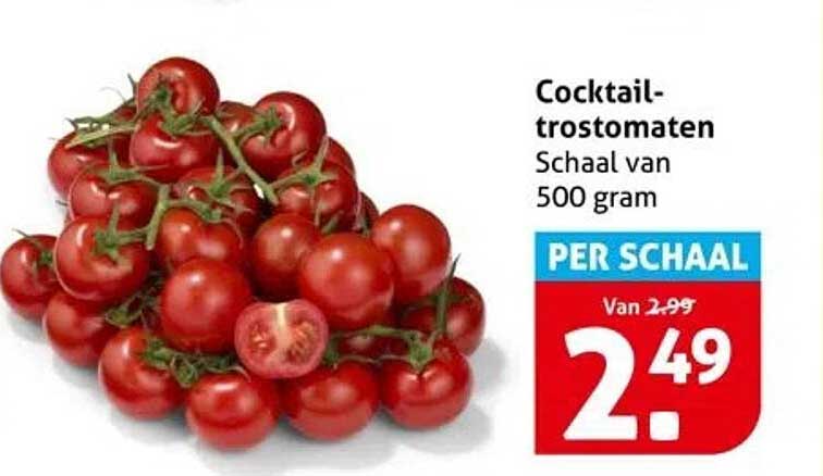 Cocktail-trostomaten Schaal van 500 gram