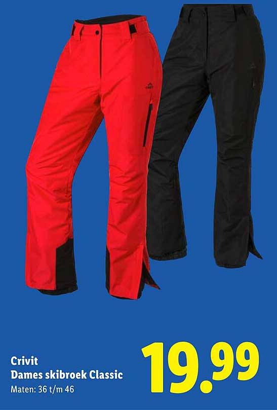 Crivit Dames skibroek Classic
