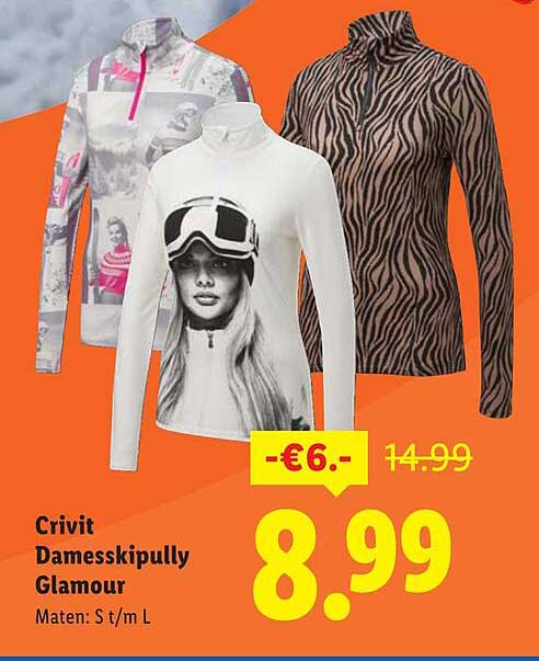 Crivit Damesskipully Glamour