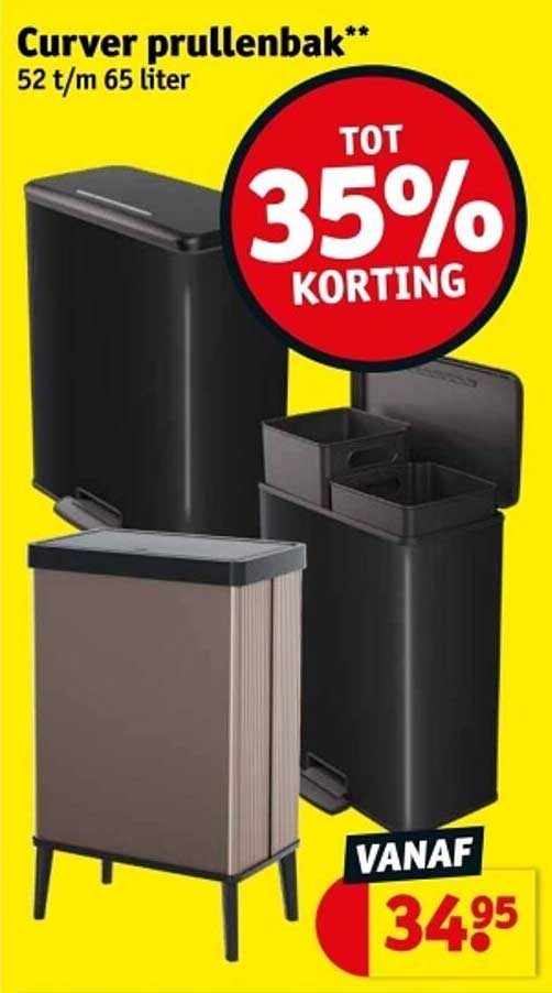 Curver prullenbak** 52 t/m 65 liter
