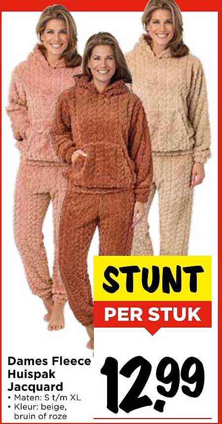Dames Fleece Huispak Jacquard
