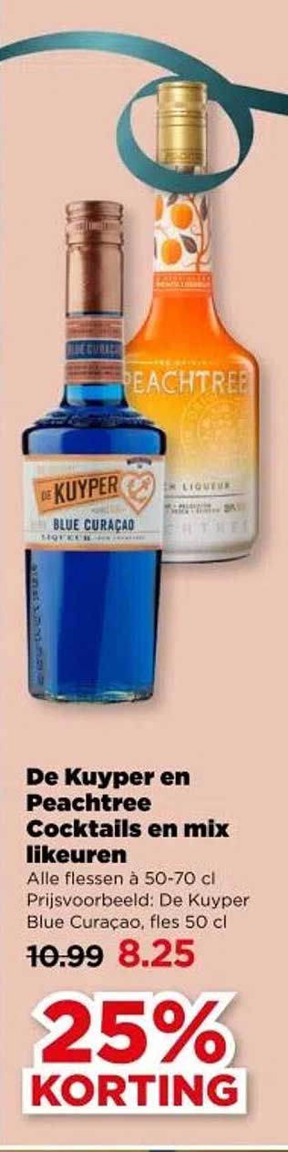 De Kuyper en Peachtree Cocktails en mix likeuren
