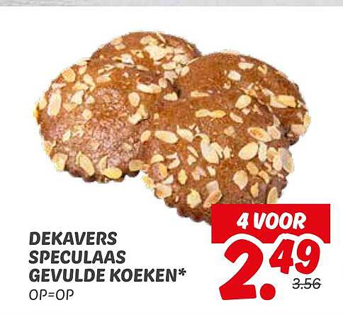 DEKAVERS SPECULAAS GEVULDE KOEKEN*