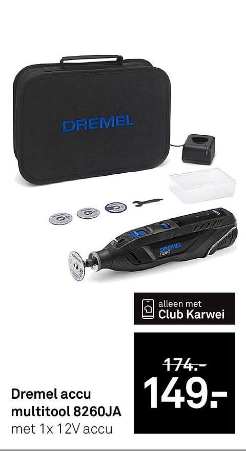 Dremel accu multitool 8260JA met 1x 12V accu