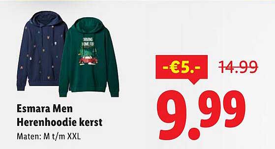Esmara Men Herenhoodie kerst