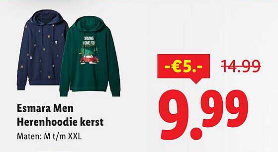 Esmara Men Herenhoodie kerst