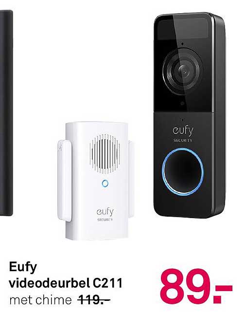Eufy videodeurbel C211 met chime