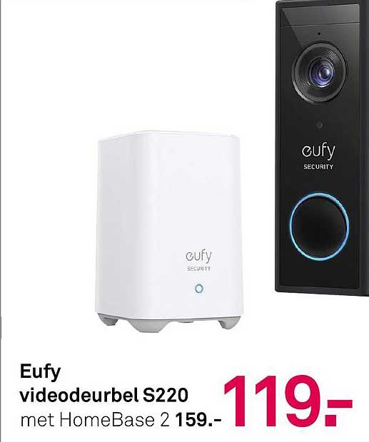 Eufy videodeurbel S220 met HomeBase 2