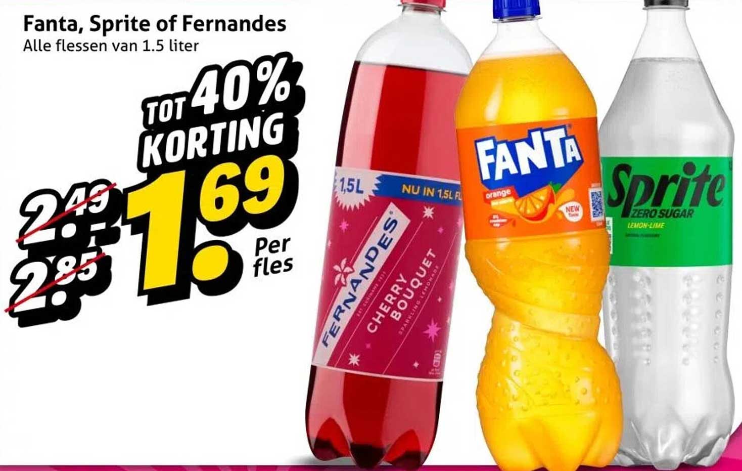 Fanta, Sprite of Fernandes - Tot 40% korting