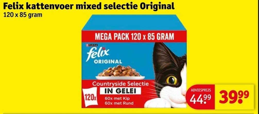 Felix kattenvoer mixed selectie Original 120 x 85 gram