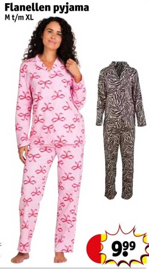 Flanellen pyjama M t/m XL