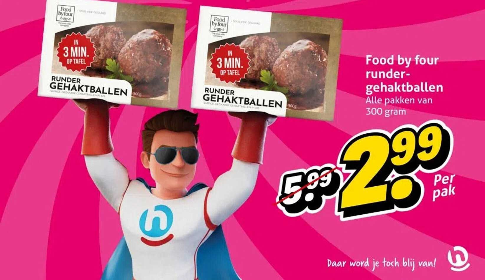 Food by four rundergehaktballen