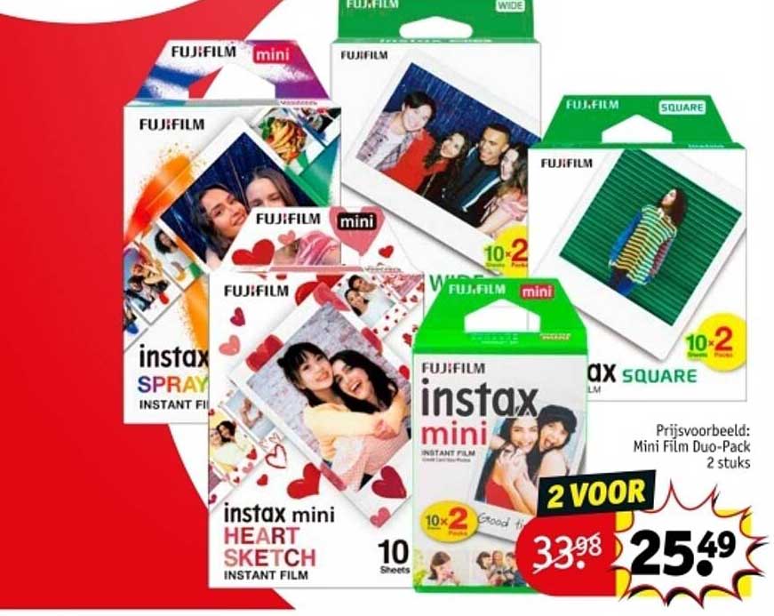 Fujifilm Instax Mini Film Duo-Pack 2 Stuks