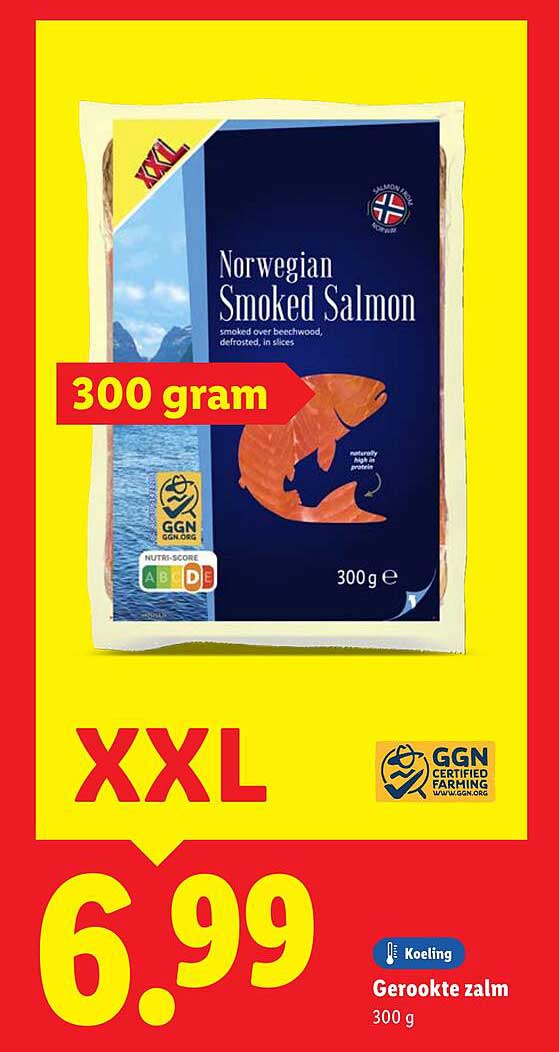 Geroosterde zalm 300 gram