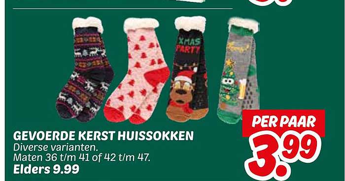 GEVOERDE KERST HUISSOKKEN