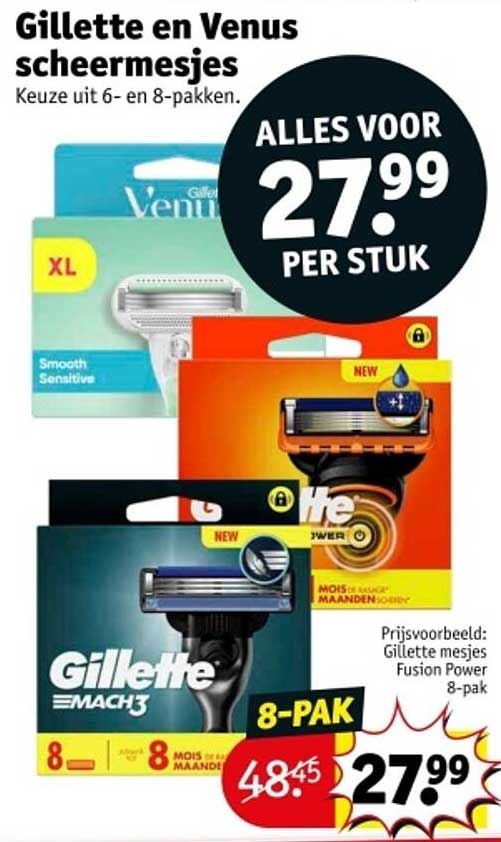 Gillette en Venus scheermesjes - Alles voor 27,99 per stuk