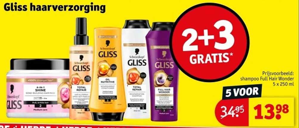 Gliss haarverzorging 2+3 GRATIS