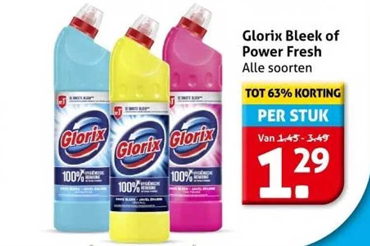 Glorix Bleek of Power Fresh Alle soorten