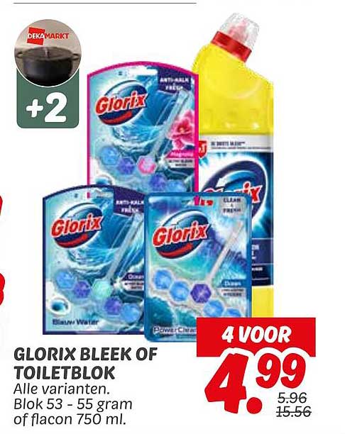 GLORIX BLEEK OF TOILETBLOK
