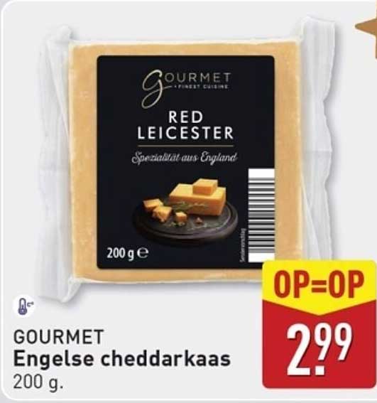 GOURMET Engelse cheddar kaas 200 g.
