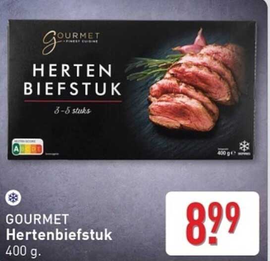 GOURMET Hertenbiefstuk 400 g.