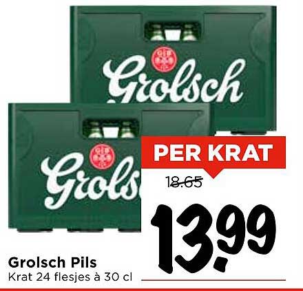 Grolsch Pils Krat 24 flesjes à 30 cl