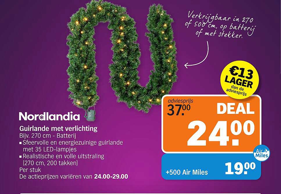 Guirlande met verlichting