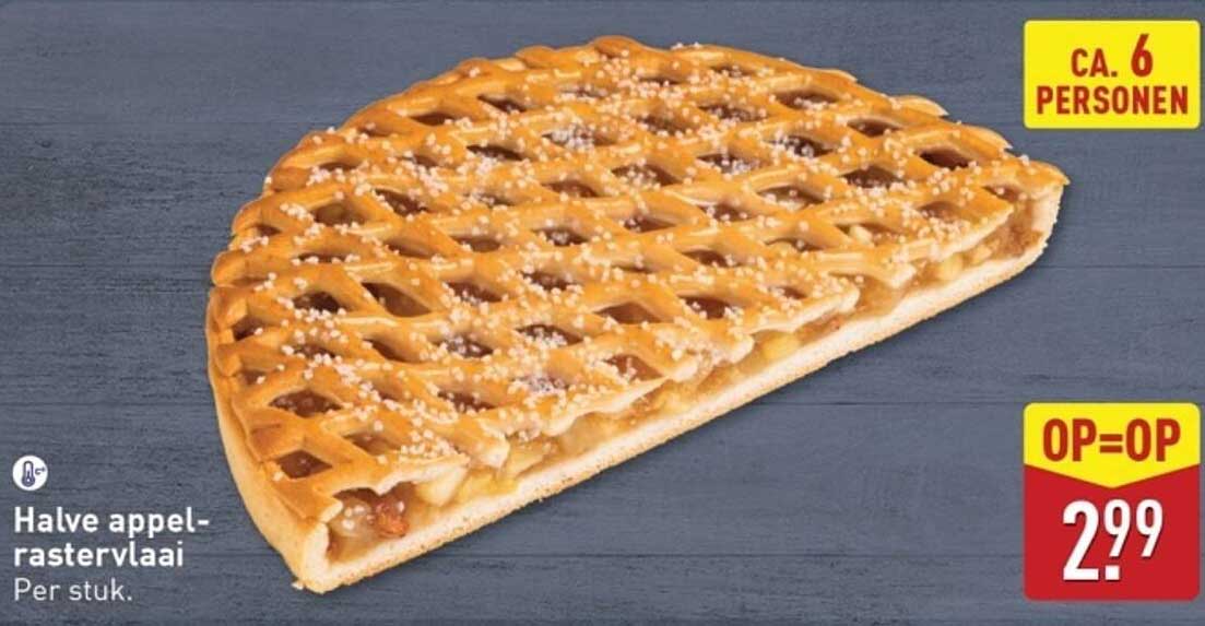 Halve appel-rastervlaai
