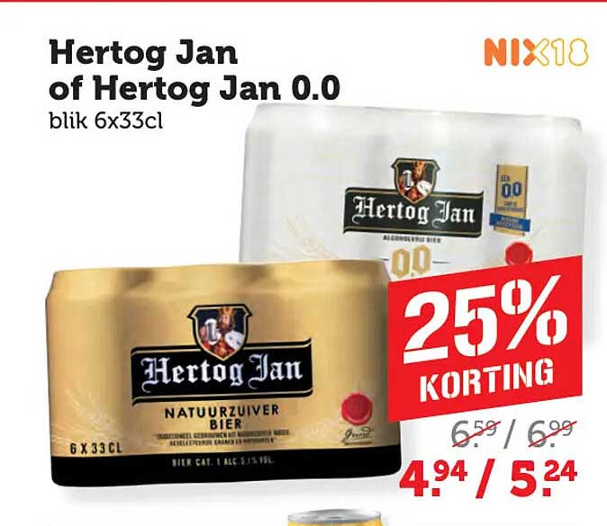 Hertog Jan of Hertog Jan 0.0 blik 6x33cl