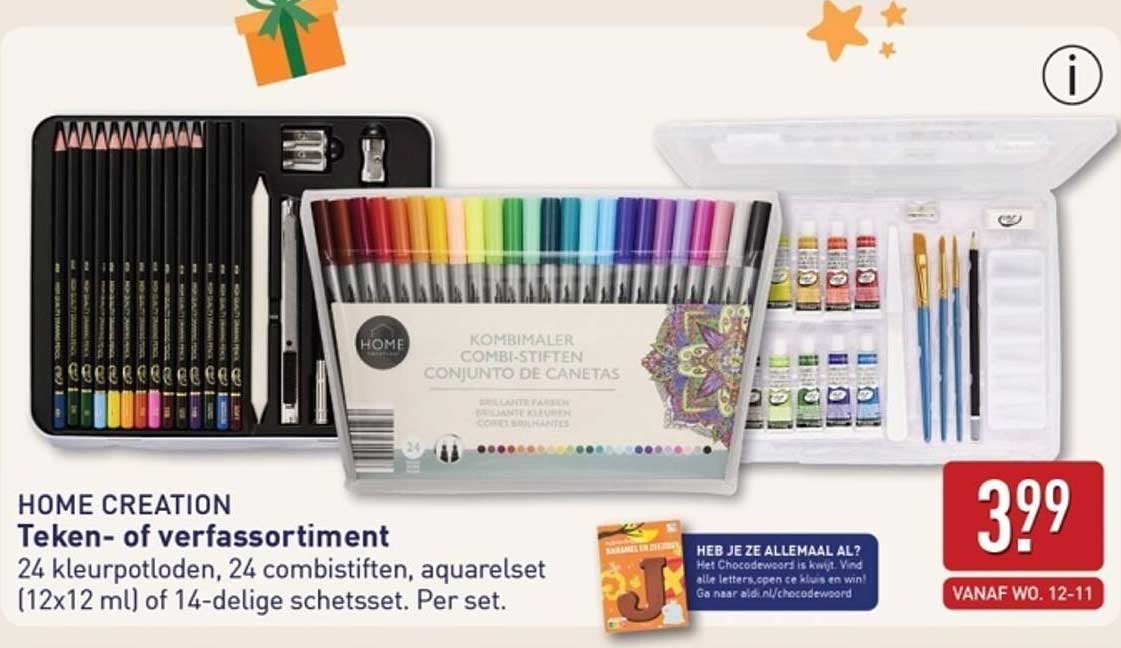 HOME CREATION Teken- of verfassortiment