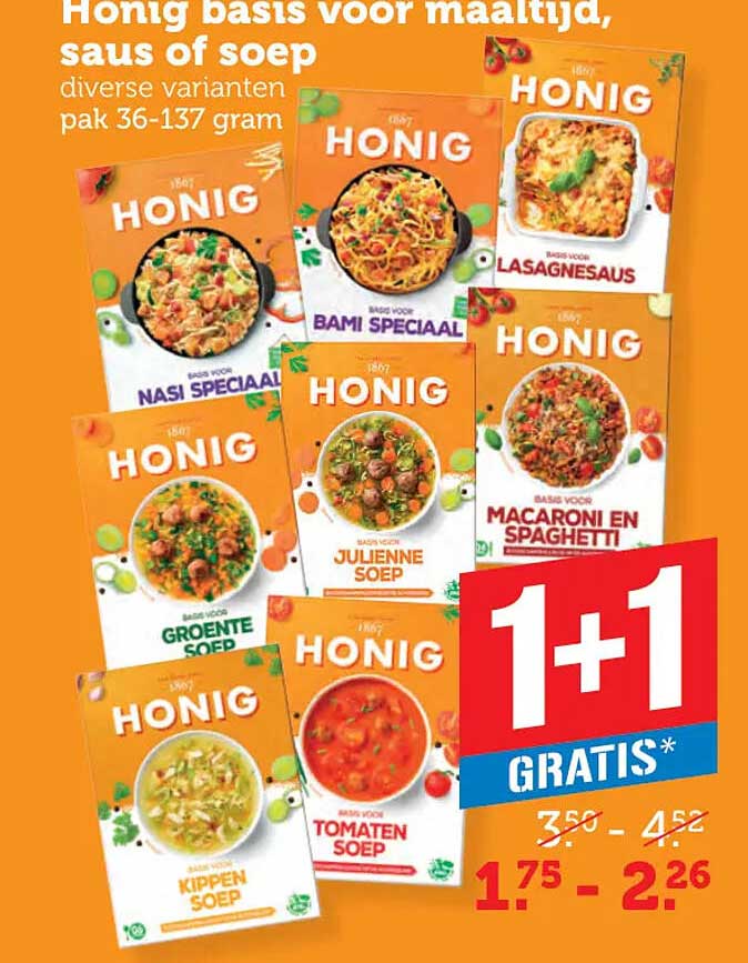 Honig basis voor maaltijd, saus of soep