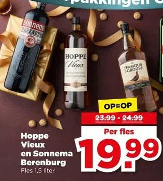 Hoppe Vieux en Sonnema Berenburg Fles 1,5 liter