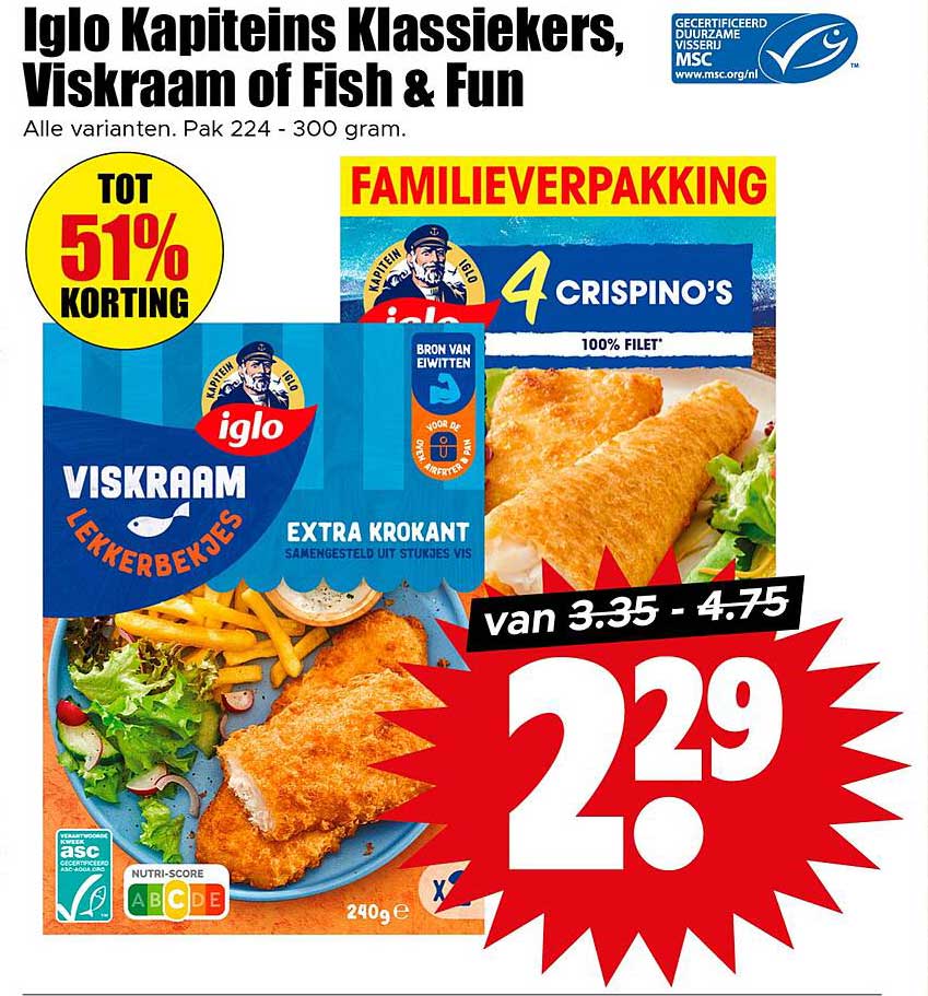 Iglo Kapiteins Klassiekers, Viskraam of Fish & Fun