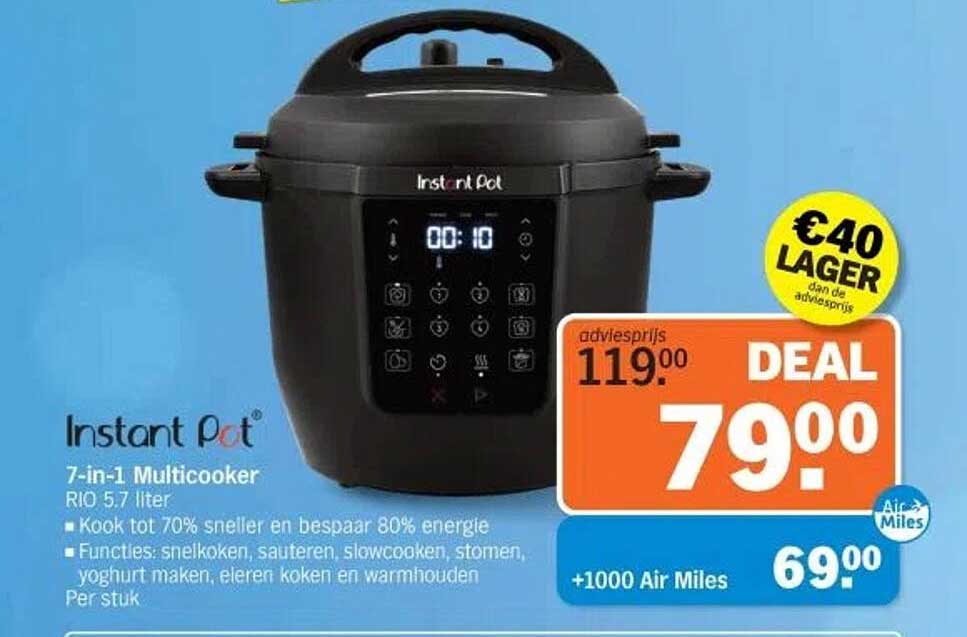 Instant Pot 7-in-1 Multicooker RIO 5.7 liter