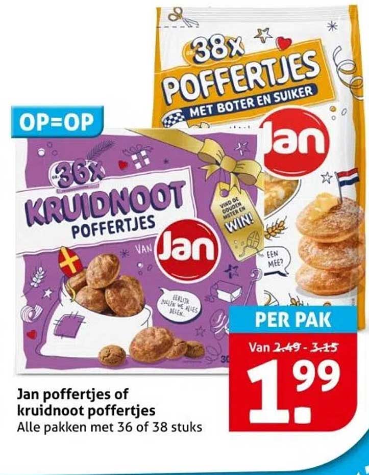 Jan poffertjes of kruidnoot poffertjes