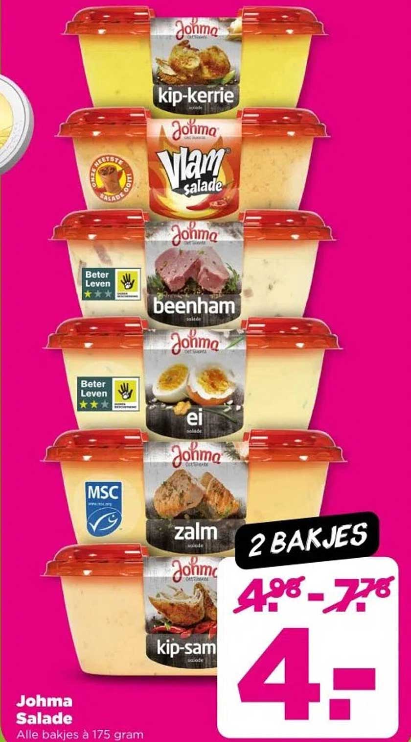 Johma Salade - 2 Bakjes voor €4,-