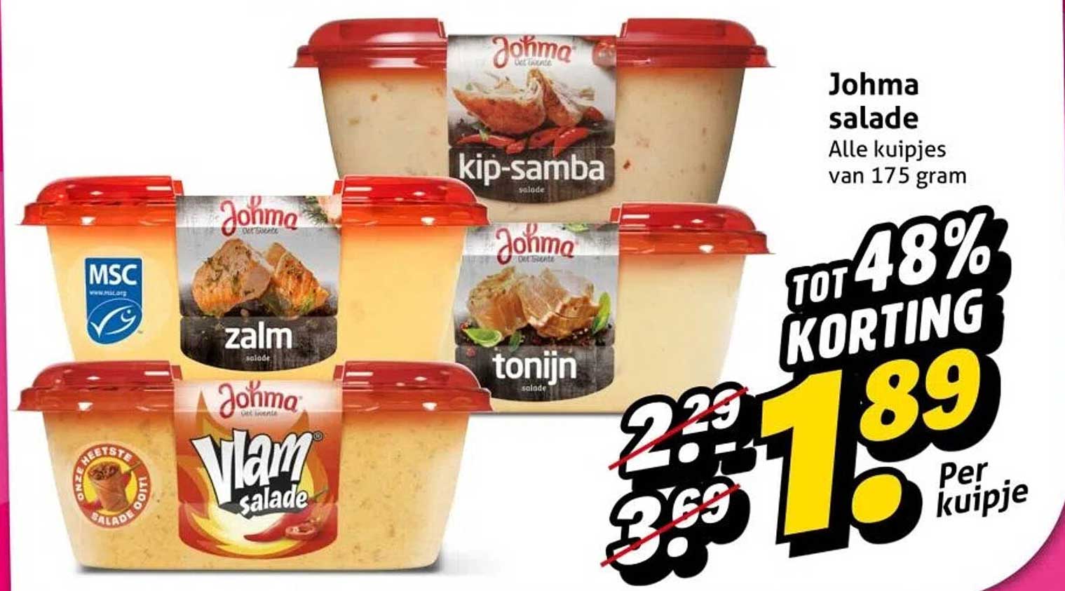 Johma salade - Alle kuipjes van 175 gram
