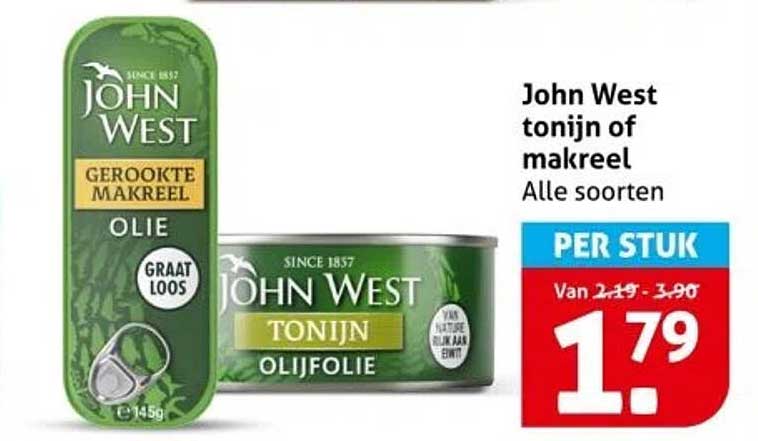 John West tonijn of makreel Alle soorten
