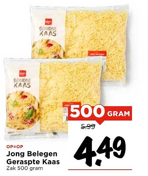 Jong Belegen Geraspte Kaas 500 gram