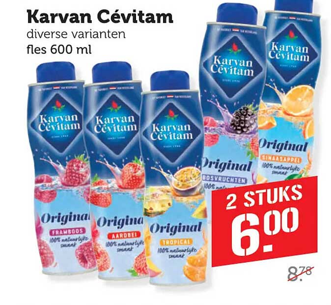 Karvan Cévitam diverse varianten fles 600 ml