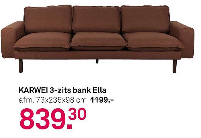 KARWEI 3-zits bank Ella