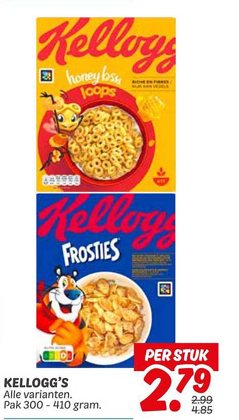 KELLOGG’S Alle varianten.