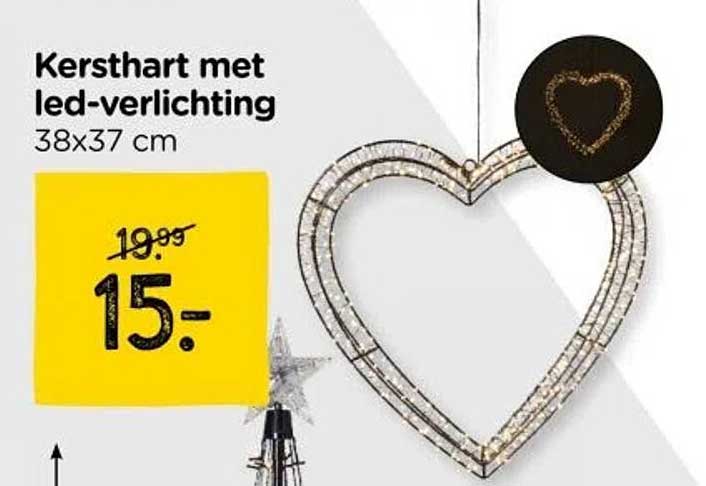 Kersthart met led-verlichting